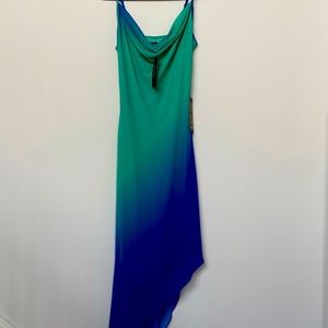 Bebe Asymmetrical Ombré Green to Blue